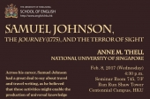 "Samuel Johnson, the Journey (1775), and the Terror of Sight" - Dr Anne M. Thell