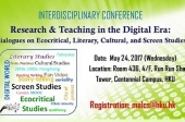 Interdisciplinary Conference - Research & Teaching in the Digital Era: Dialogues on Ecocritical, Literary, Cultural, and Screen Studies 