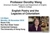 English Poetry and the Legacies of Colonialism