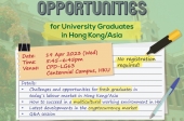 Challenges & Opportunities for University Graduates in Hong Kong/Asia 