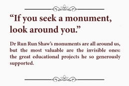 "If you seek a monument, look around you."