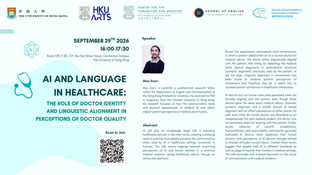 [29 Sep] AI and Language in Healthcare